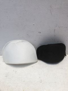 BOX OF ITEMS TO INCLUDE PACK OF 4 SHOULDER PADS IN BLACK/WHITE RRP-£150