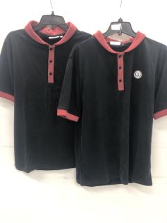 2X CG GOLF VINTAGE TOUR POLO SHIRT IN RED/BLACK SIZE M RRP-£70