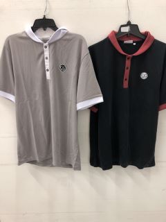1X CG GOLF VINTAGE TOUR POLO SHIRT IN GREY/WHITE SIZE L 1X CG GOLD VINTAGE TOUR POLO SHIRT IN BLACK/RED SIZE L RRP-£70
