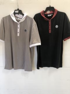 1X CG GOLF VINTAGE TOUR POLO SHIRT IN GREY/WHITE SIZE XL 1X CG GOLD VINTAGE TOUR POLO SHIRT IN BLACK/RED SIZE XL RRP-£70