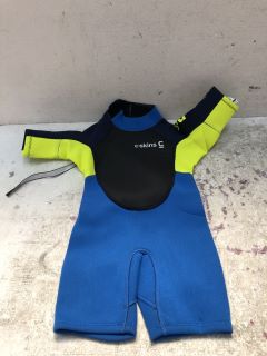 2X C SKINS ELEMENT KIDS WETSUIT IN BLUE/GREEN SIZE UK M /2XS RRP-£75