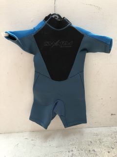 2X C SKINS ELEMENT KIDS WETSUIT IN BLUE/GREEN SIZE UK S / INFANTS  RRP-£75