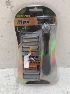 6X MAX RAZOR FOR MAN SINCERE CARE WITH 5 REFILLS