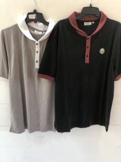 1X CG GOLF VINTAGE TOUR POLO SHIRT IN GREY/WHITE SIZE XL 1X CG GOLD VINTAGE TOUR POLO SHIRT IN BLACK/RED SIZE XL RRP-£70