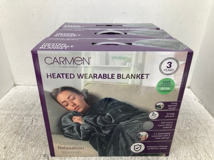 John Pye Auctions 3 X CARMEN HEATED WEARABLE BLANKETS LOCATION H10