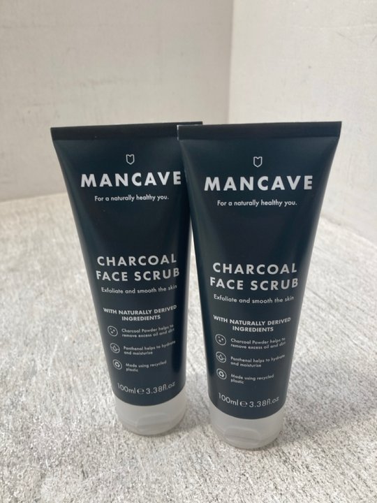 John Pye Auctions 6 X ASSORTED MANCAVE CHARCOAL FACE SCRUBS AND
