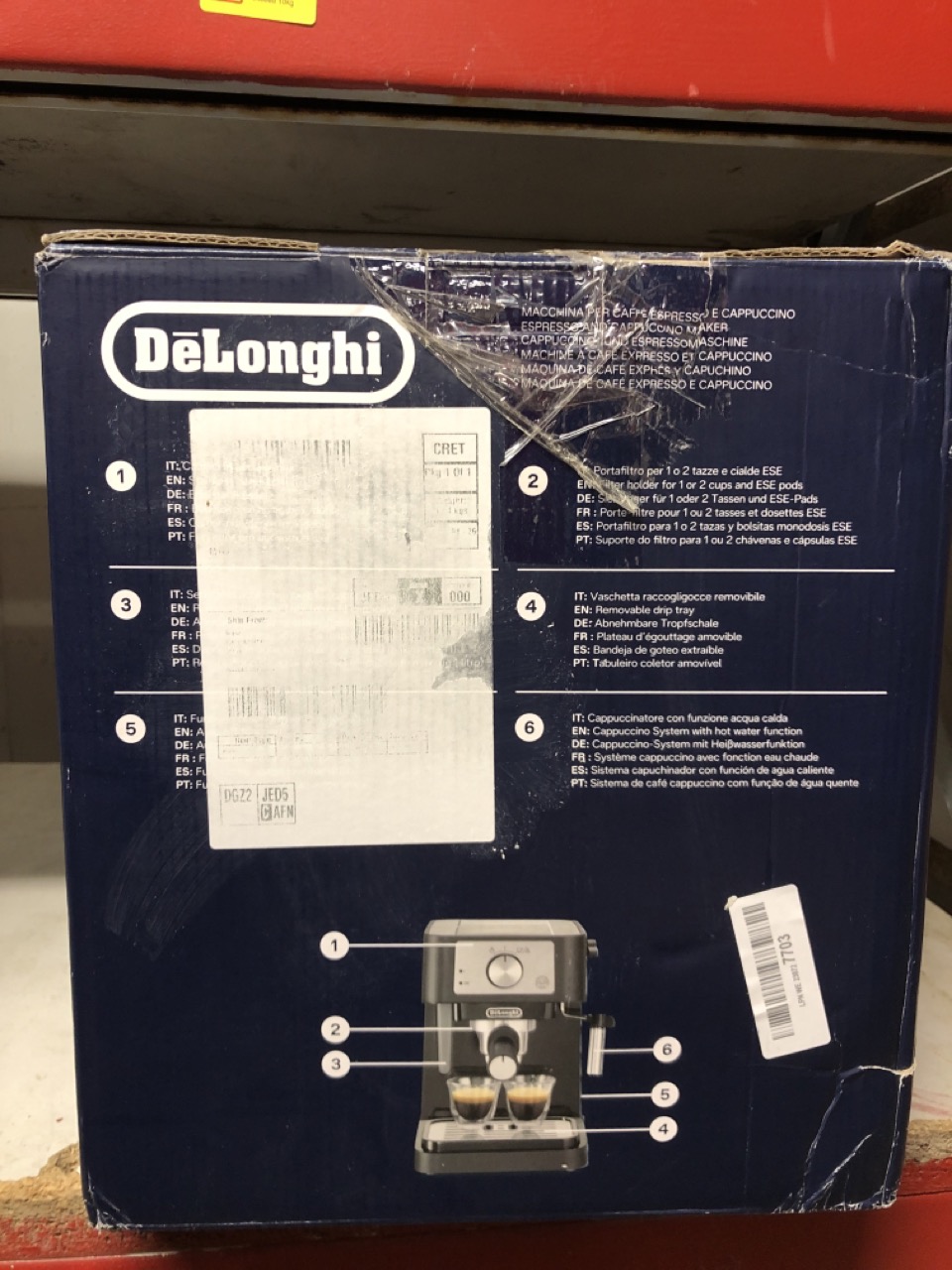 John Pye Auctions DE'LONGHI MANUAL COFFEE MACHINE STILOSA EC260.CR