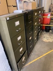 5 X METAL FILING CABINETS CONTENTS NOT INCLUDED