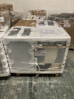 1X PALLET WITH TOTAL RRP VALUE OF £1284 TO INCLUDE 1X KENWOOD BUILT-IN DISHWASHERS MODEL NO KID45B23, 1X HOOVER WASHING MACHINES MODEL NO H3WPS 696 TAM6-80, 1X CANDY WASHING MACHINES MODEL NO CS 148T