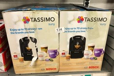 2 X TASSIMO BY BOSCH SUNY 'SPECIAL EDITION' TAS3102GB COFFEE MACHINE,1300 WATT, 0.8 LITRE - BLACK: LOCATION - A RACK