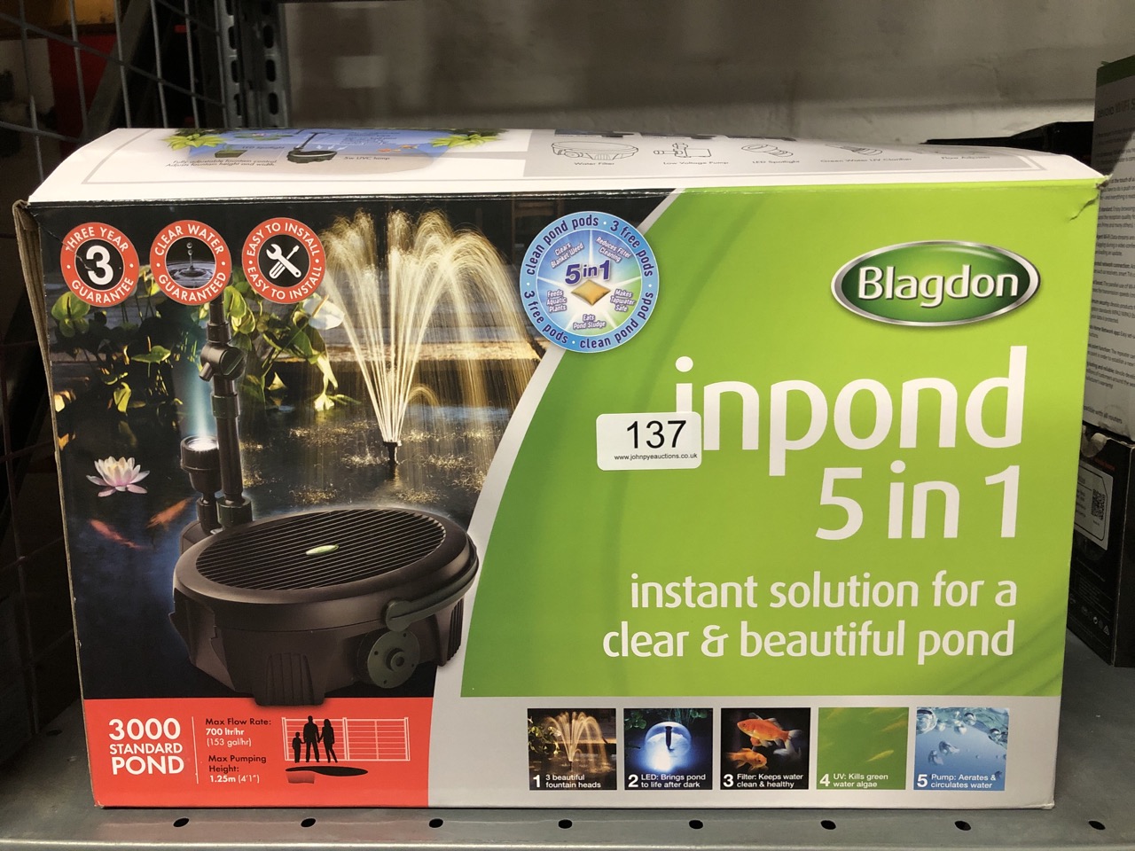 John Pye Auctions BLAGDON INPOND 5IN1 3000 EASY CARE CLEAN POND