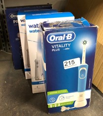 QTY OF ITEMS TO INCLUDE ORAL-B VITALITY PLUS BLUE ELECTRIC TOOTHBRUSH: LOCATION - BACK RACK