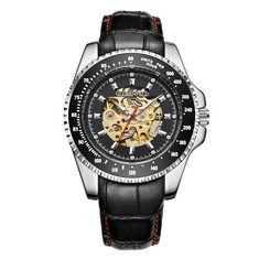 HAND ASSEMBLED GLOBENFELD LIMITED EDITION CAGE AUTOMATIC BLACK SKU:GF0005 RRP £449: LOCATION - TOP 50
