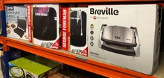 QTY OF ITEMS TO INCLUDE BREVILLE SANDWICH/PANINI PRESS & TOASTIE MAKER | 3-SLICE | NON-STICK-COATED ALUMINIUM PLATES | STAINLESS STEEL [VST025]: LOCATION - C RACK