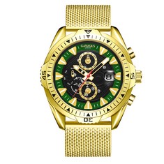 GAMAGES OF LONDON LIMITED EDITION HAND ASSEMBLED VANGUARD AUTOMATIC GOLD GREEN SKU:GA1441 RRP £720: LOCATION - TOP 50
