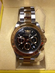 MENS INVICTA GOLD/SILVER WATCH : LOCATION - D RACK