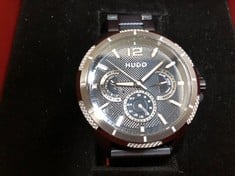 MENS STAINLESS STEEL HUGO BOSS WATCH - BLACK METAL STRAP : LOCATION - D RACK