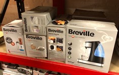 QTY OF ITEMS TO INCLUDE BREVILLE SUPERSTEAM STEAM IRON | 2600W | CERAMIC SOLEPLATE | 190G STEAM SHOT | 300ML WATER TANK | NAVY AND POLISHED BRASS [VIN413]: LOCATION - A RACK