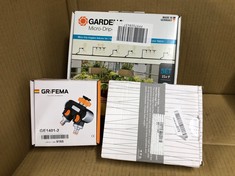 QTY OF ASSORTED ITEMS TO INCLUDE GRIFEMA 2 WAY GARDEN HOSE SPLITTER CONNECTOR : LOCATION - E RACK