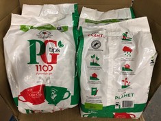 4 X BAGS OF PG TIPS PYRAMID TEA BAGS 100 PCS PER BAG (BEST BEFORE 2025): LOCATION - MIDDLE FLOOR