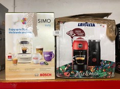 TASSIMO BY BOSCH SUNY 'SPECIAL EDITION' TAS3102GB COFFEE MACHINE,1300 WATT, 0.8 LITRE - BLACK + LAVAZZA JOLIE&MILK COFFEE MACHINE : LOCATION - A RACK