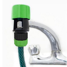 24 X KITCHEN TAP HOSE CONNECTOR - 1PCS HOSE PIPE TAP CONNECTOR GARDEN HOSE ADAPTER, UNIVERSAL TAP CONNECTOR FOR HOSE PIPE KITCHEN SINK INDOOR OUTDOOR TAP, GREEN - TOTAL RRP £120: LOCATION - A RACK