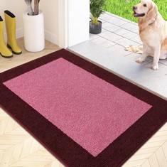 9 X FCS DETAIL DIRT TRAPPER INDOOR DOOR MAT 50 X 80 CM, NON-SLIP ENTRANCE RUG, MACHINE WASHABLE DOG DOORMAT, INSIDE FLOOR MAT FOR ENTRYWAY, MUDDY SHOES & PAWS - TOTAL RRP £210: LOCATION - A RACK