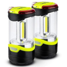 12 X LEGAZPI LED CAMPING LIGHT - 2 PACK BATTERY POWERED CAMPING LANTERNS, CAMPING ACCESSORIES, PORTABLE CAMPING LIGHTS FOR TENTS, HIKING, POWER CUTS, SHED, EMERGENCY LIGHTING AND MORE - TOTAL RRP £13