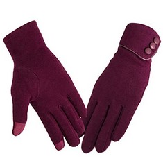 43 X AINKOU FASHION TOUCH SCREEN GLOVES SOFT COMFORTABLE WINDPROOF WITH VELVET INSIDE FOR WOMEN GIRLS WINTER WARM WEAR - DARK BROWN - TOTAL RRP £197: LOCATION - B RACK