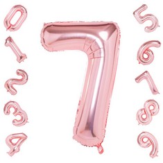 21 X GREMODE 40 INCH LARGE ROSE GOLD BALLOONS 7,FOIL HELIUM DIGITAL BALLOONS FOR BIRTHDAY ANNIVERSARY PARTY FESTIVAL DECORATIONS - TOTAL RRP £105: LOCATION - B RACK