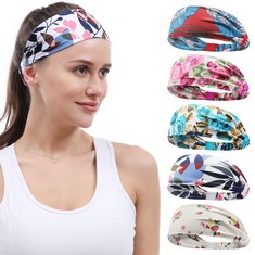 47 X BEISTER SPORTS HEADBANDS FOR MEN & WOMEN (5 PACK), MOISTURE WICKING SWEATBANDS, ELASTIC NON SLIP SWEAT BANDS, ATHLETIC WORKOUT FASHION WIDE HAIR BANDS FOR RUNNING, CYCLING, BASKETBALL, YOGA - TO