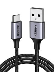 QTY OF UGREEN USB A TO USB C CABLE 3A USB TO USB C CHARGER CABLE FAST CHARGE COMPATIBLE WITH IPHONE 15 PRO MAX, GALAXY S24 S23 ULTRA, M13, PIXEL 8, REDMI NOTE 11, IPAD PRO 2022 (0.5M) - TOTAL RRP £49