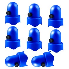 QTY OF ASSORTED ITEMS TO INCLUDE 1.5”DIAMETER TRAMPOLINE ENCLOSURE POLE CAPS WITH SCREW THUMB FOR TRAMPOLINE NET HOOK, 8 PIECES SAFETY TRAMPOLINE POLE CAPS BLUE: LOCATION - C RACK