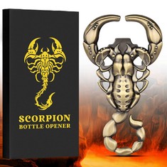 QTY OF LULLEA SCORPION GIFTS FOR MEN, BEER BOTTLE OPENER GIFTS FOR MEN WOMEN DAD SON HIM HER, GIFT IDEAS FOR MEN WITH GIFT BOX AND CARD, BIRTHDAY GIFT, FATHER DAY GIFT, BRONZE - TOTAL RRP £749: LOCAT