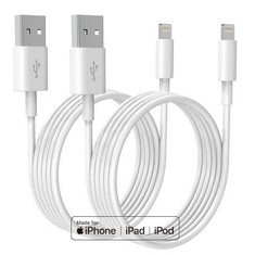 33 X PEAPOLET IPHONE CHARGER CABLE, [APPLE MFI CERTIFIED] LIGHTNING CABLES 2 PACK USB-A TO LIGHTNING APPLE LONG IPHONE CABLE FAST CHARGING FOR IPHONE 14/13/12/11 PRO/MAX/XS/X/XR/8/7/6 IPAD IPOD (6.6