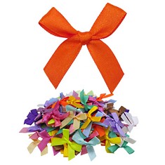 QTY OF DBOO 100 PIECES SATIN RIBBON BOWS - MINI BOWS FOR DIY CRAFT GIFT WRAP DECORATION CARD MAKING EMBELLISHMENTS WEDDING PARTY DECORATION (MULTICOLORED) - TOTAL RRP £333: LOCATION - D RACK