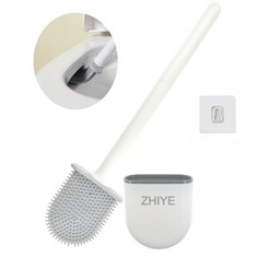 49 X ZHIYE SILICONE TOILET BRUSH AND HOLDER SET, TOILET DEEP CLEANER BRUSH, WALL-MOUNTED BATHROOM TOILET BRUSHES WITH DETACHABLE NO-SLIP LONG HANDLE, QUICK DRYING KIT(WHITE) - TOTAL RRP £163: LOCATIO