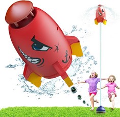 12 X ROCKET LAUNCHER SPRINKLER TOYS, WATER ROCKET OUTDOOR YARD SPRINKLER WATER SPRAY TOYS WATER PRESSURE LIFT SPRINKLER TOY FOR BOYS AND GIRLS (C) - TOTAL RRP £100: LOCATION - E RACK