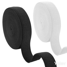 QTY OF ASSORTED ITEMS TO INCLUDE YOLEV SEWING ELASTIC BAND 0.78INCH WIDE STRETCH SEWING WAISTBAND ELASTIC HIGH ELASTICITY KNIT ELASTIC BAND FOR DIY ART & CRAFT PROJECT(5 YARD WHITE,5 YARD BLACK): LOC