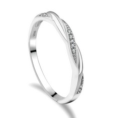 27 X GULICX SKINNY 925 STERLING SILVER & CUBIC ZIRCONIA CZ WEDDING PROMISE ETERNITY RING SIZES K,L 1/2,O,Q,S,U,W (P) - TOTAL RRP £360: LOCATION - F RACK