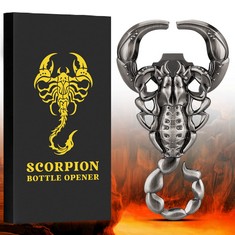 46 X LULLEA SCORPION GIFTS FOR MEN, BEER BOTTLE OPENER GIFTS FOR MEN WOMEN DAD SON HIM HER, GIFT IDEAS FOR MEN WITH GIFT BOX AND CARD, BIRTHDAY GIFT, FATHER DAY GIFT, DARK SILVER - TOTAL RRP £498: LO