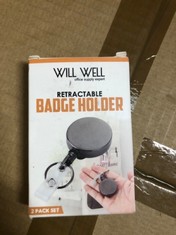 QTY OF WILL WELL RETRACTABLE BADGE HOLDER 2 PACK RRP £650: LOCATION - F RACK