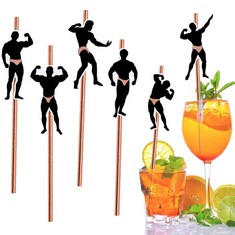 QTY OF ASSORTED ITEMS TO INCLUDE PENNIS STRAWS,18 PCS HEN PARTY NAUGHTY STRAW HEN PARTY NAUGHTY STRAW BACHELORETTE COCKTAIL STRAWS DANCING MEN STRAWS DICK STRAWS FOR BRIDAL SHOWER PARTY DECORATION AC