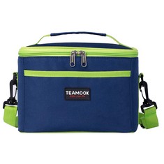 20 X TEAMOOK 5L INSULATED LUNCH BAG WATER-RESISTANT LEAK PROOF SOFT COOLER BAG FOR ADULTS AND KIDS,6 CAN,BLUE - TOTAL RRP £114: LOCATION - F RACK