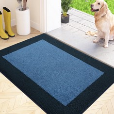 9 X FCS DETAIL DIRT TRAPPER INDOOR DOOR MAT 50 X 80 CM, NON-SLIP ENTRANCE RUG, MACHINE WASHABLE DOG DOORMAT, INSIDE FLOOR MAT FOR ENTRYWAY, MUDDY SHOES & PAWS - TOTAL RRP £190: LOCATION - A RACK