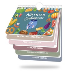 QTY OF KYONANO AIR FRYER COOKBOOK - AIR FRYER CHEAT SHEET MAGNETS COOKING GUIDE BOOKLET - AIR FRYER RECIPE BOOK - AIR FRYER ACCESSORIES FOR OVEN COOKING POT TEMPERATURE AND KITCHEN CONVERSIONS - MORA