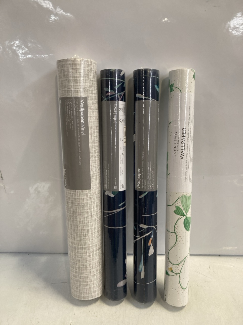 John Pye Auctions BOX OF ASSORTED WALLPAPER TO INCLUDE JOHN LEWIS NERINE BLUE