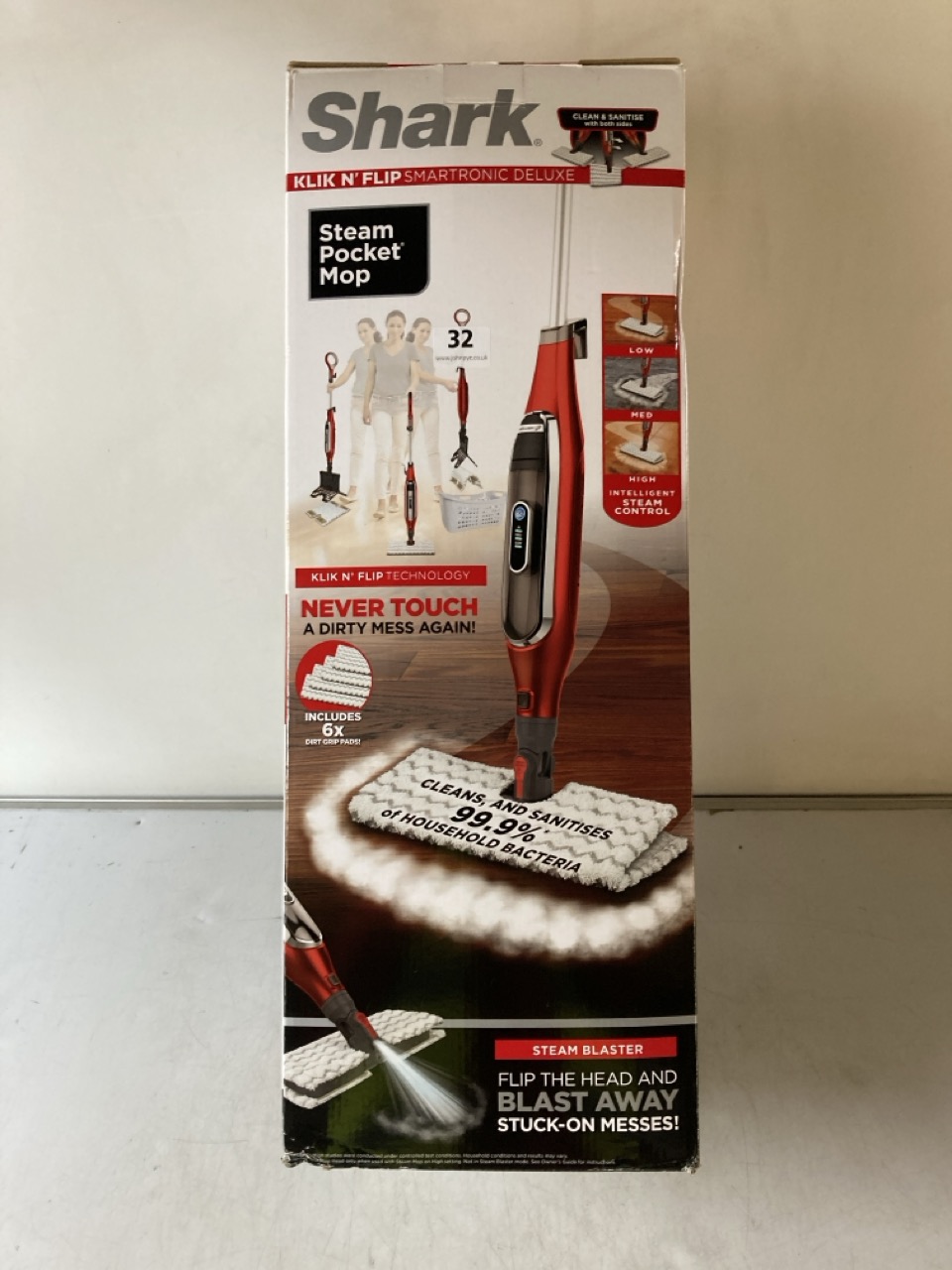 A SHARK STEAM POCKET MOP, MODEL: S6003UKCO 12 RRP £129.99