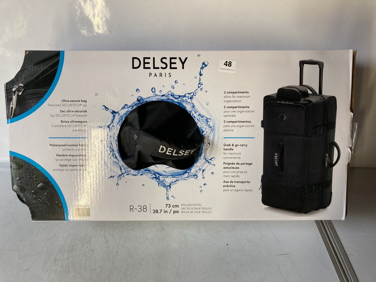 A DELSEY SUITCASE, R38, 28.7INCHES