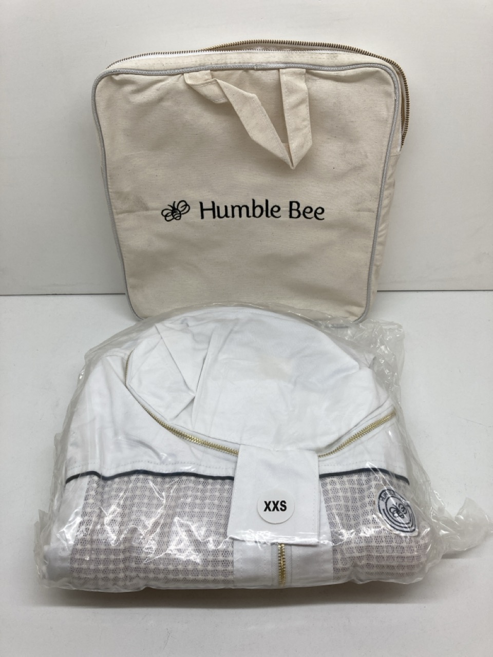 5 X HUMBLE BEE, POLYCOTTON BEEKEEPING SUITS, WITH ROUND VEIL